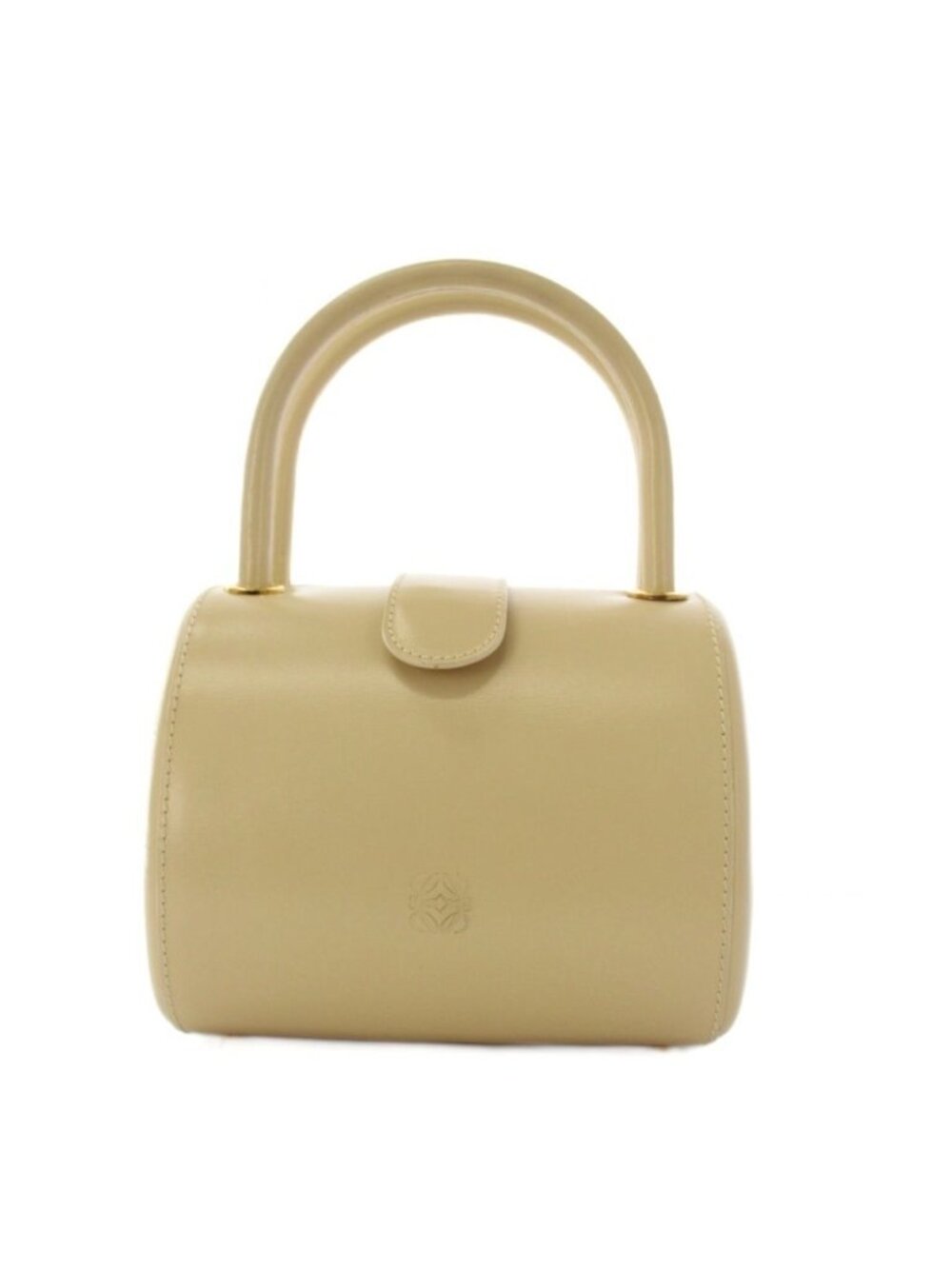 Loewe Vintage Anagram Handbag Leather Beige